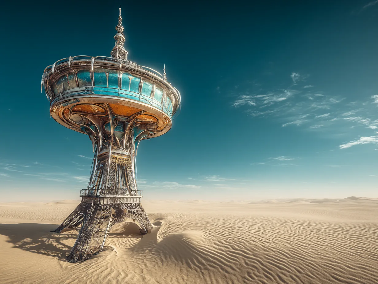 Synthetic landmark in the desert