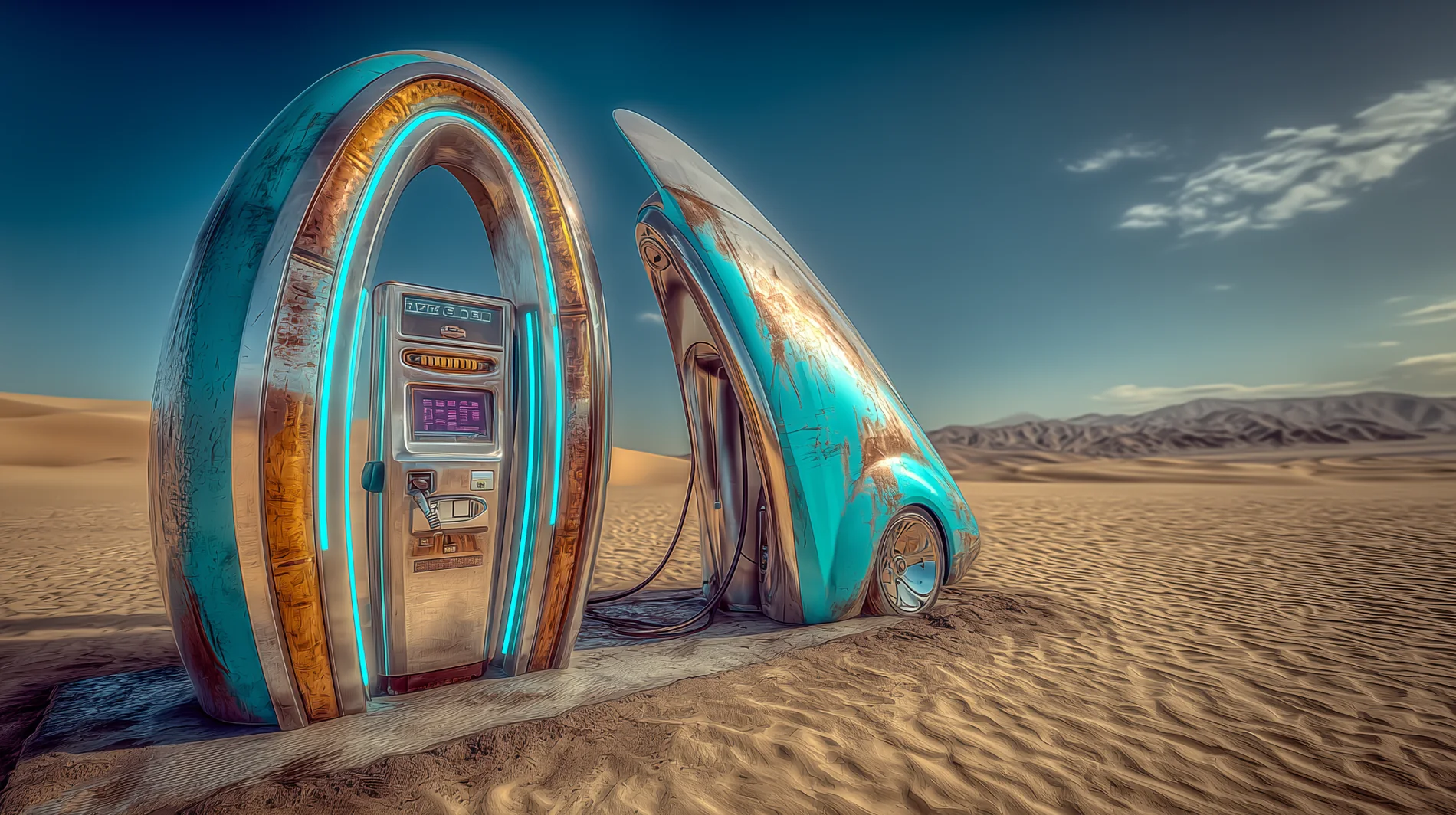 Charging altar in the Electric Desert